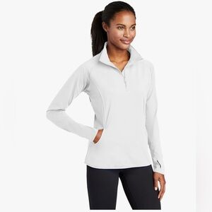 Sport-Tek Classic White Quarter-Zip Top